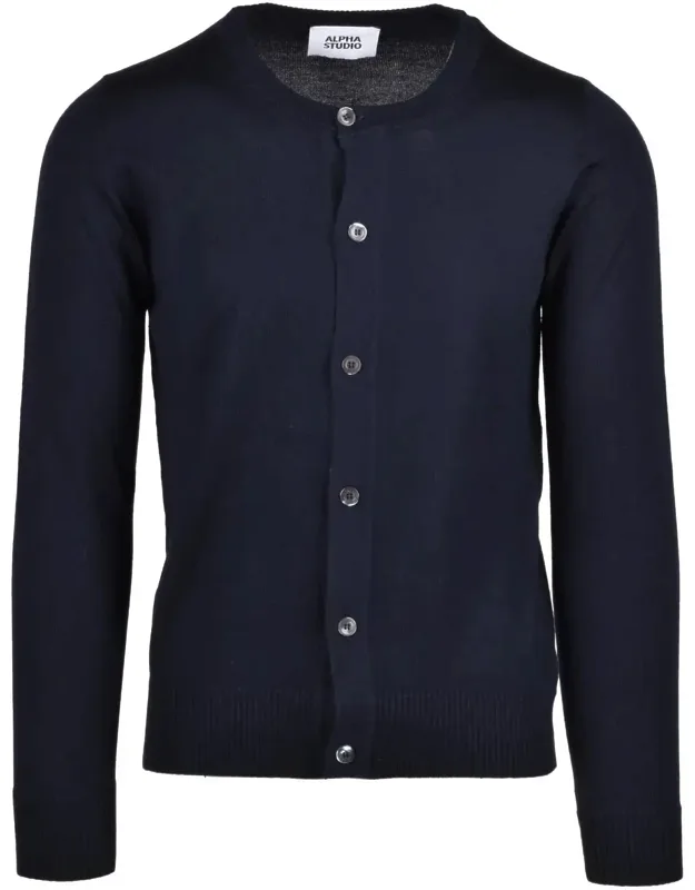 Button-down Extrafine Merino Wool Cardigan