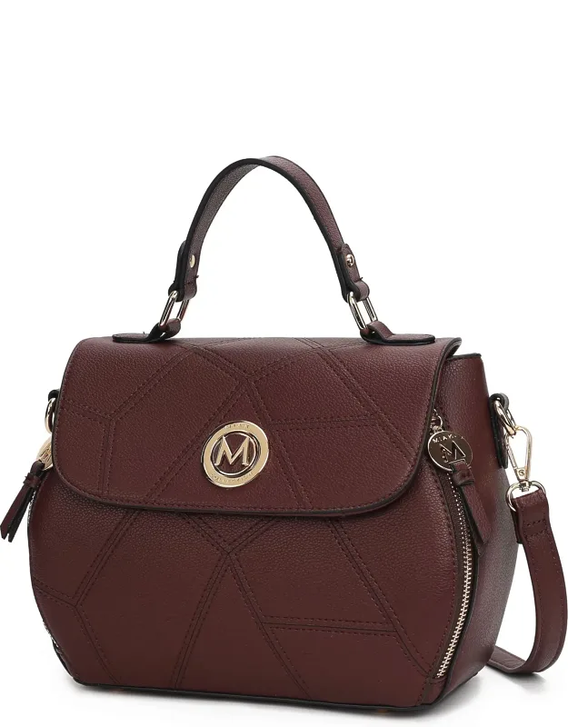 Clementine Vegan Leather Satchel Bag