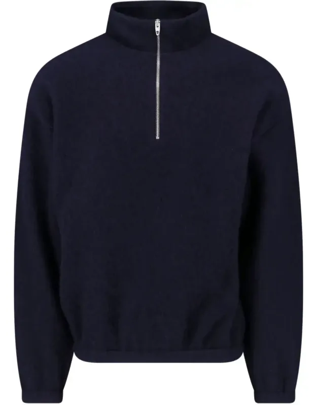 Wool-blend Half-zip Sweater