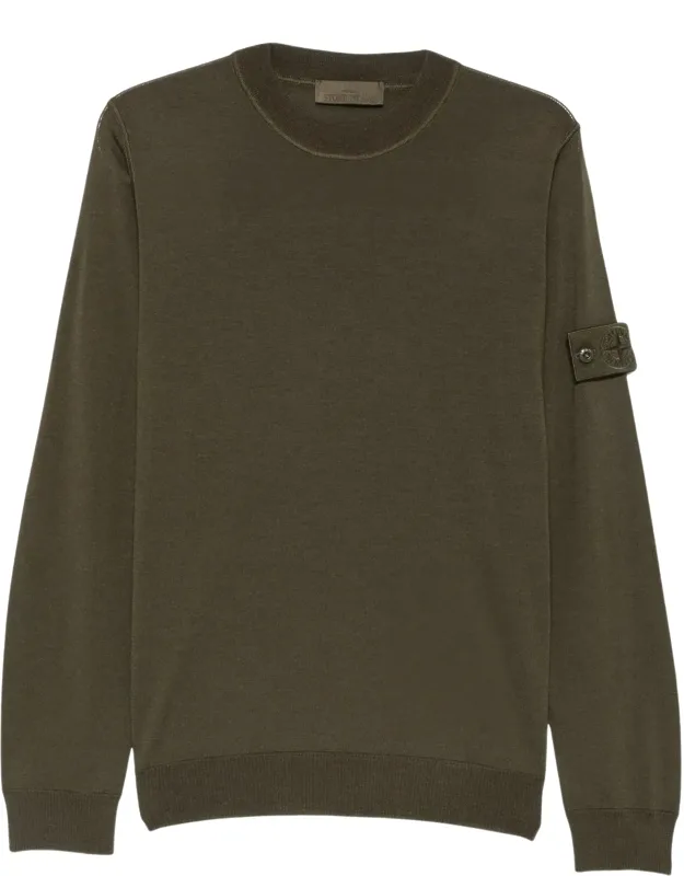 Crew Neck Virgin Wool Sweatshirt