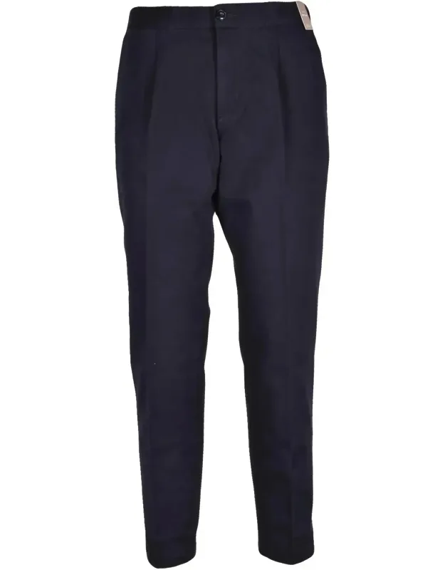 Tailored Stretch Cotton Blend Pants