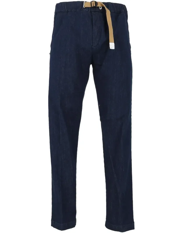 Selvedge Denim Pants With Elastic Waistband