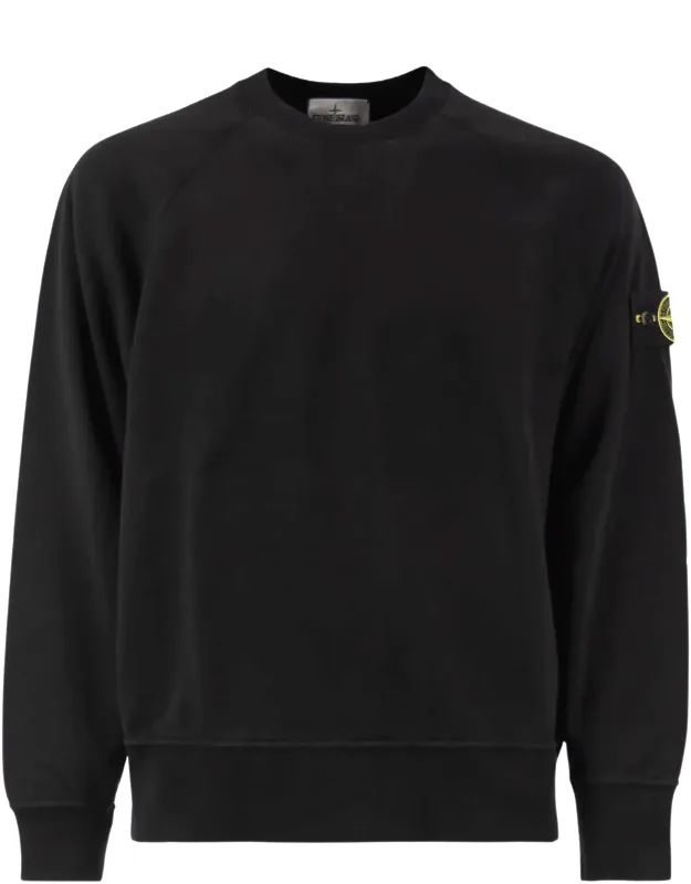 Patch Logo Cotton Crewneck Sweatshirt