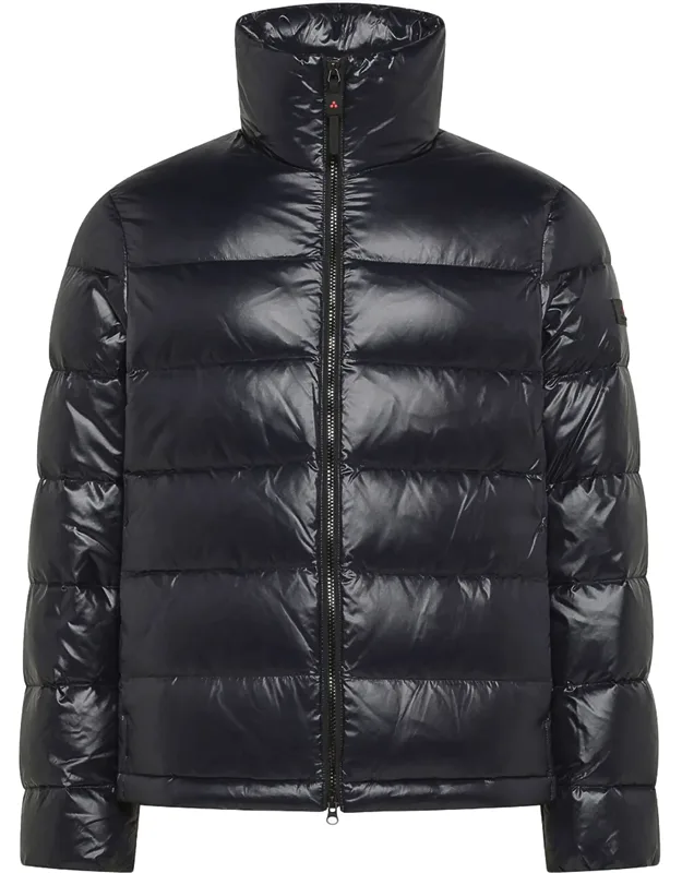 Luminescent Nylon High-collar Down Jacket