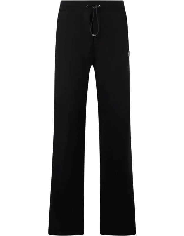 Jersey Tracksuit Pants With Flared Hem