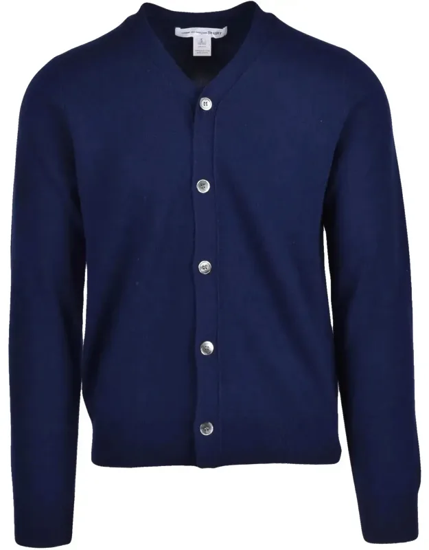 Button-front Wool Cardigan