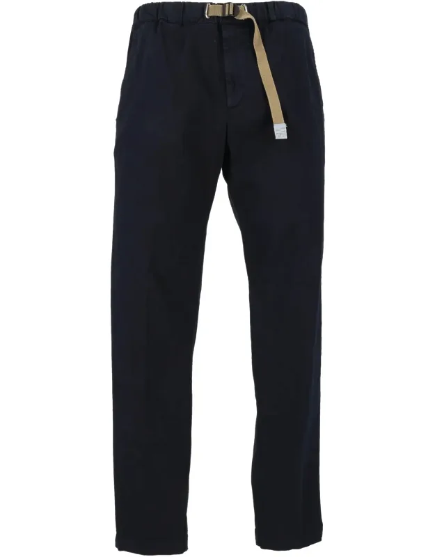 Gabardine Integrated Belt Straight-leg Pants