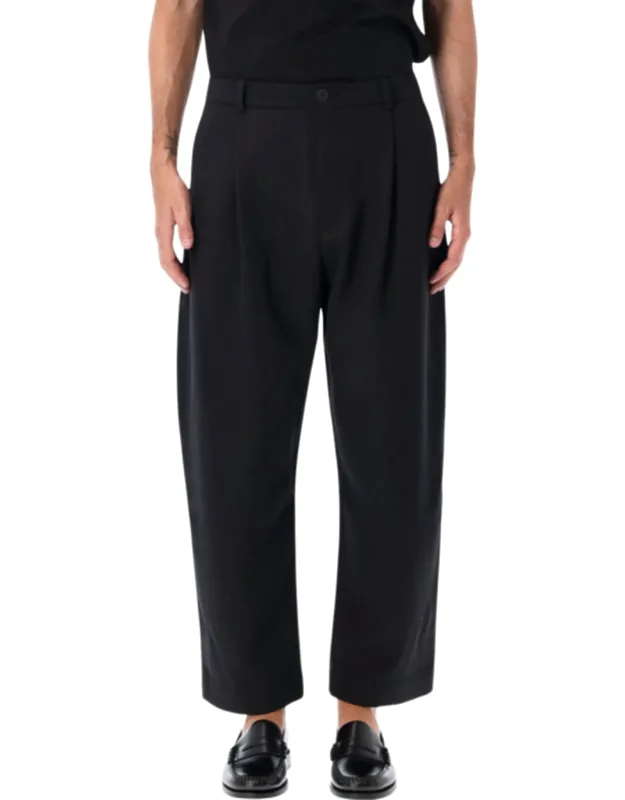 Relaxed Wide-leg Cropped Trousers