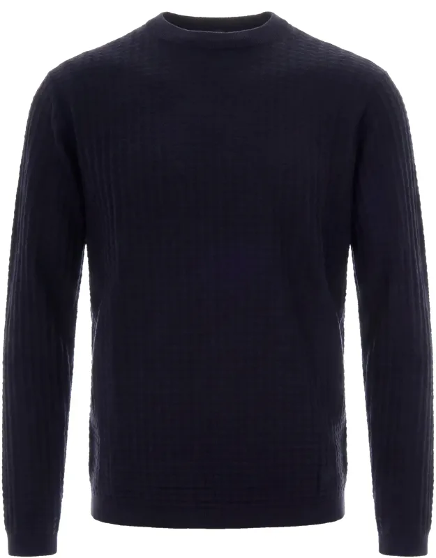 Wool-blend Textured Crewneck Sweater