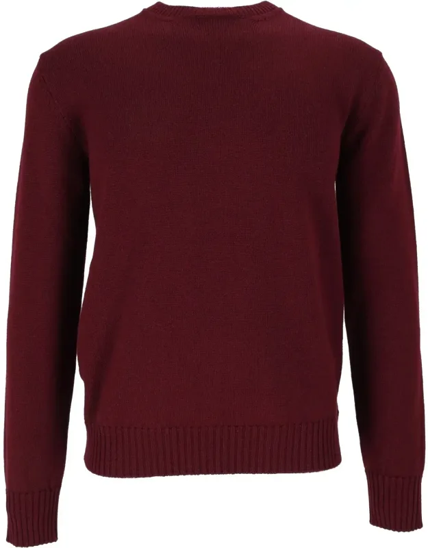 Merino Wool Ribbed Round Neck Sweater