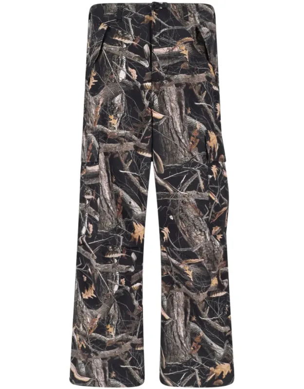 Multicolor Camouflage Straight-leg Pants