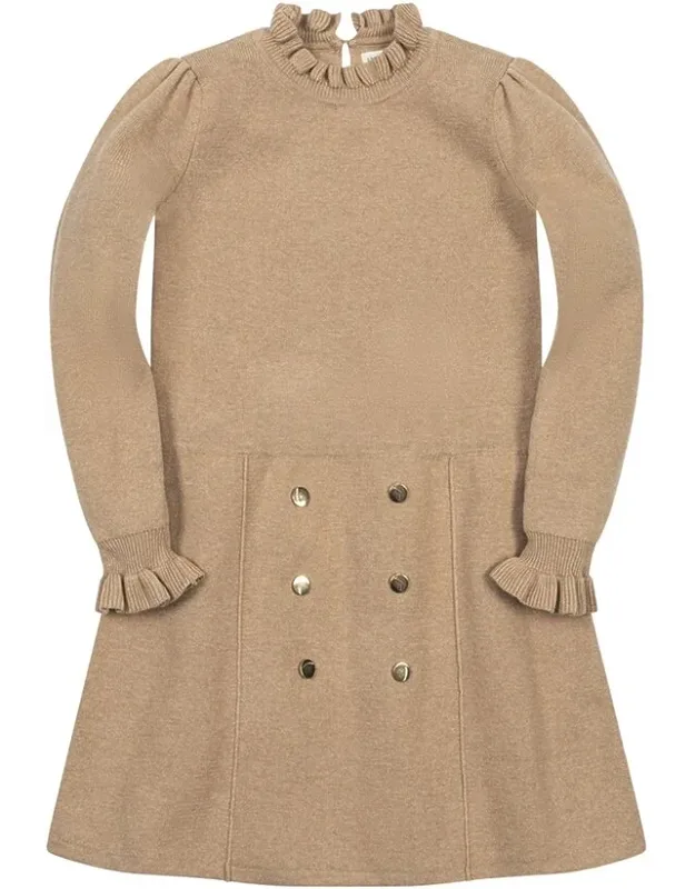 Ruffle Edge Sweater Dress