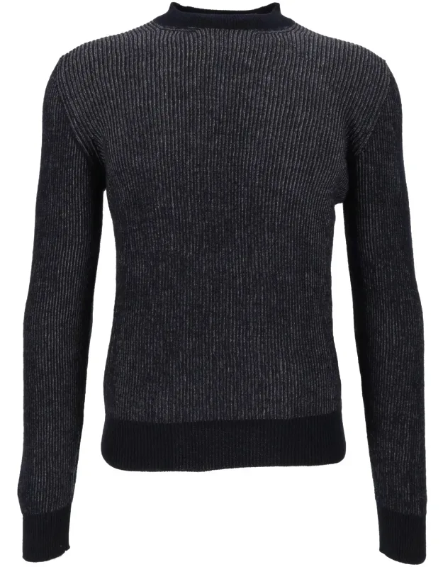 Ribbed Structured Wool Sweater
