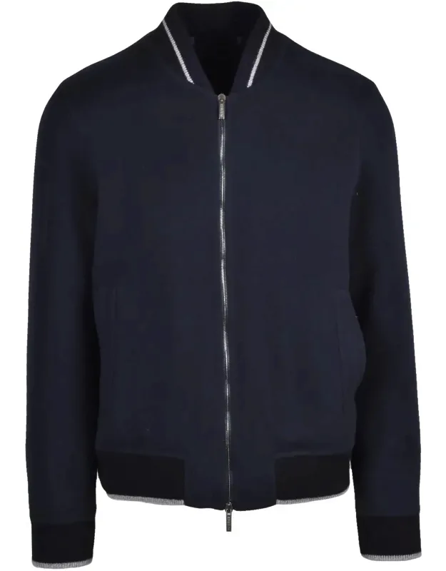 Unlined Virgin Wool-cashmere Zip Jacket