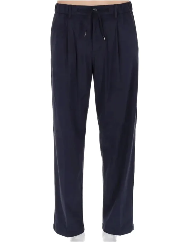 Relaxed-fit Trousers With Drawstring Waist And Tapered Legs