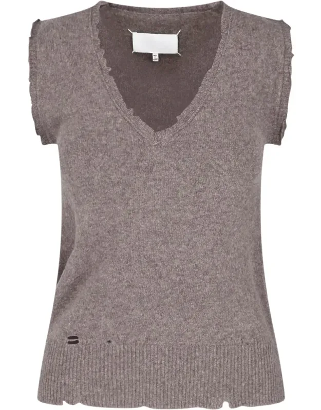 Distressed Knit Tank Top