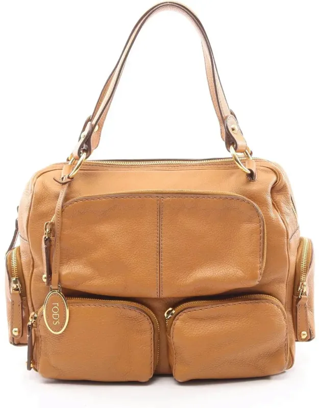 Multi Pocket Leather Handbag