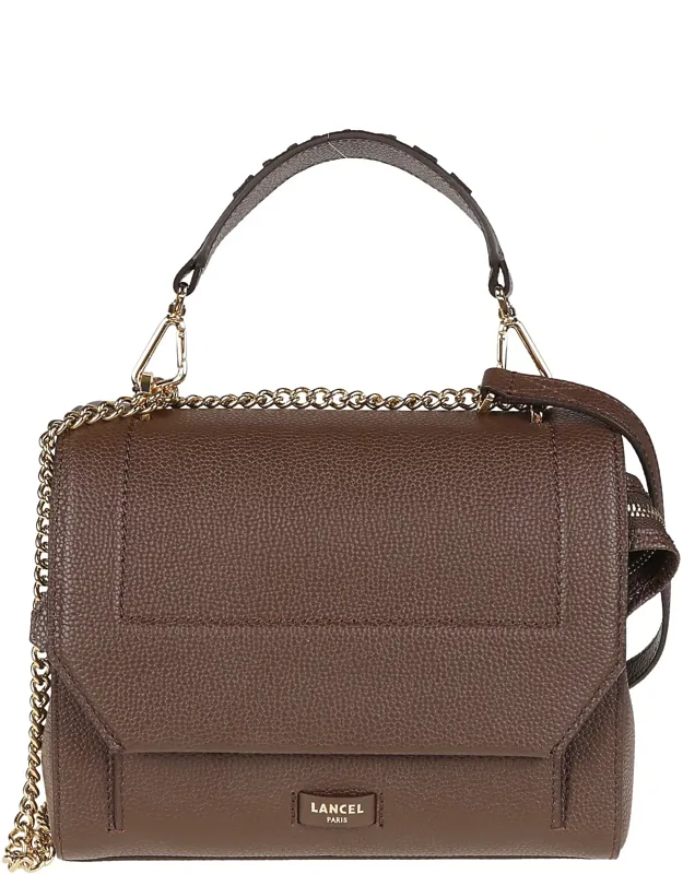 Ninon Medium Flap Textured Leather Shoulder Bag