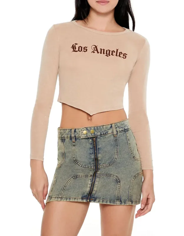 V-cut Cropped Tee