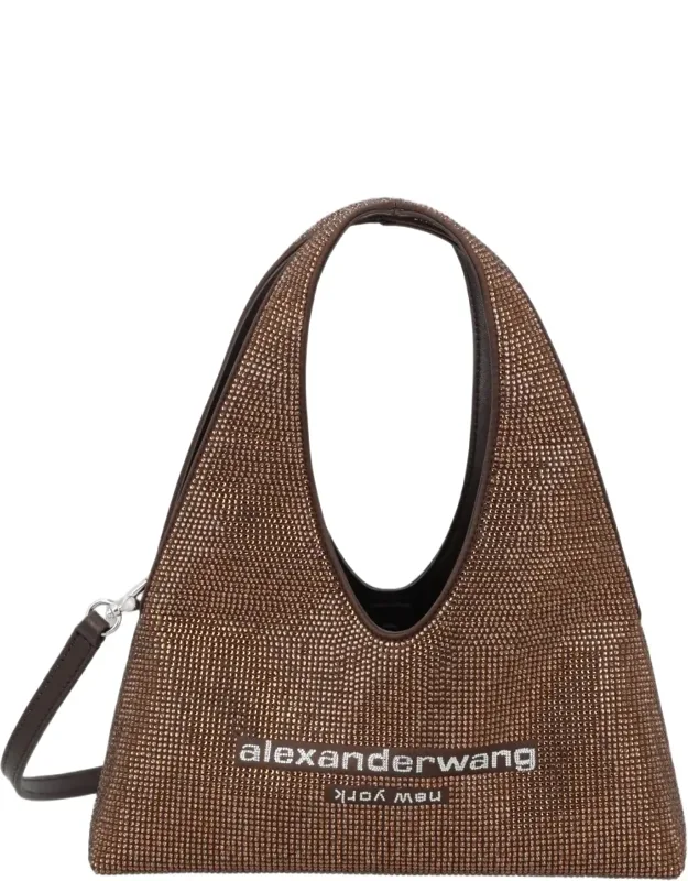 Crystal Glass Triangular Crossbody Bag