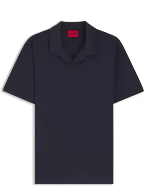 Johnny-collar Slim-fit Polo Shirt