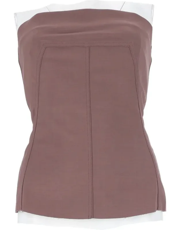 Structured Bustier Top With Seam Detailing