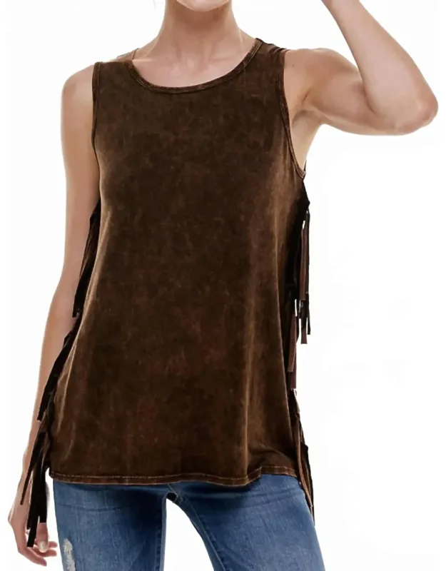 Mineral Wash Fringe Side Top