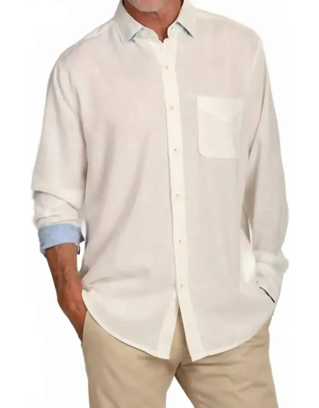 Washed Melange Linen Shirt