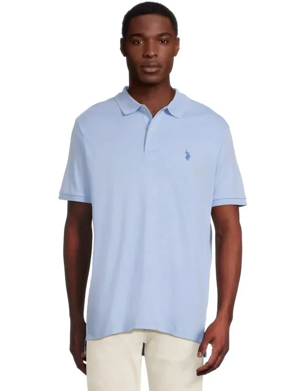 Solid Interlock Polo Shirt