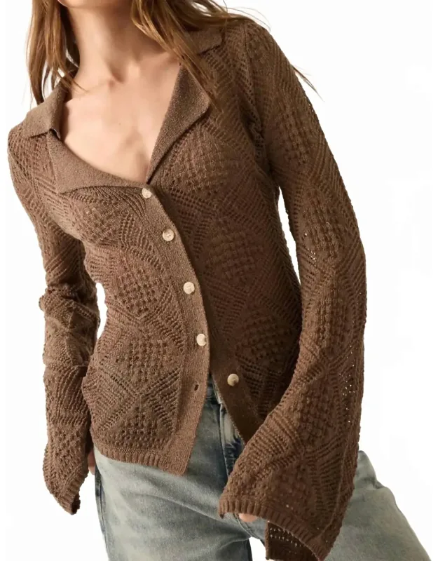 Button Up Knit Top