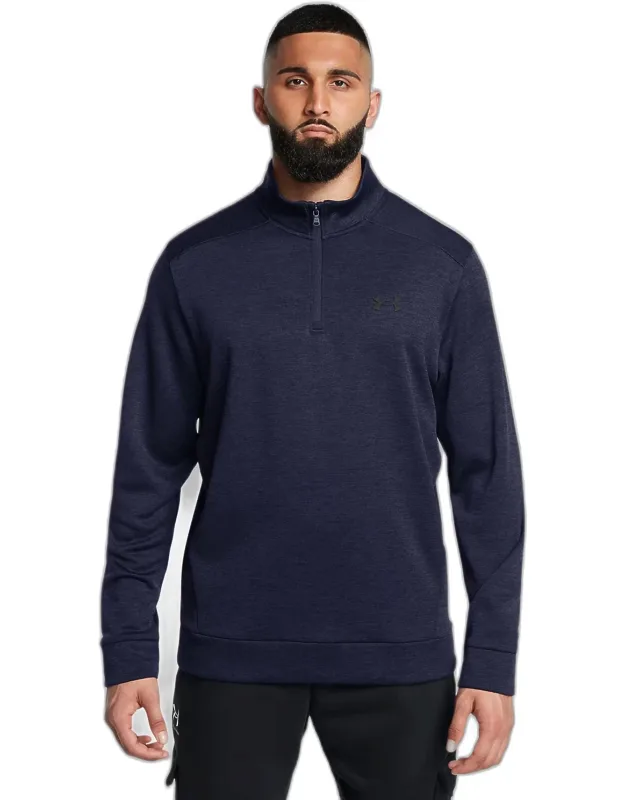 Fleece Twist Mock Neck 1/4 Zip Shirt