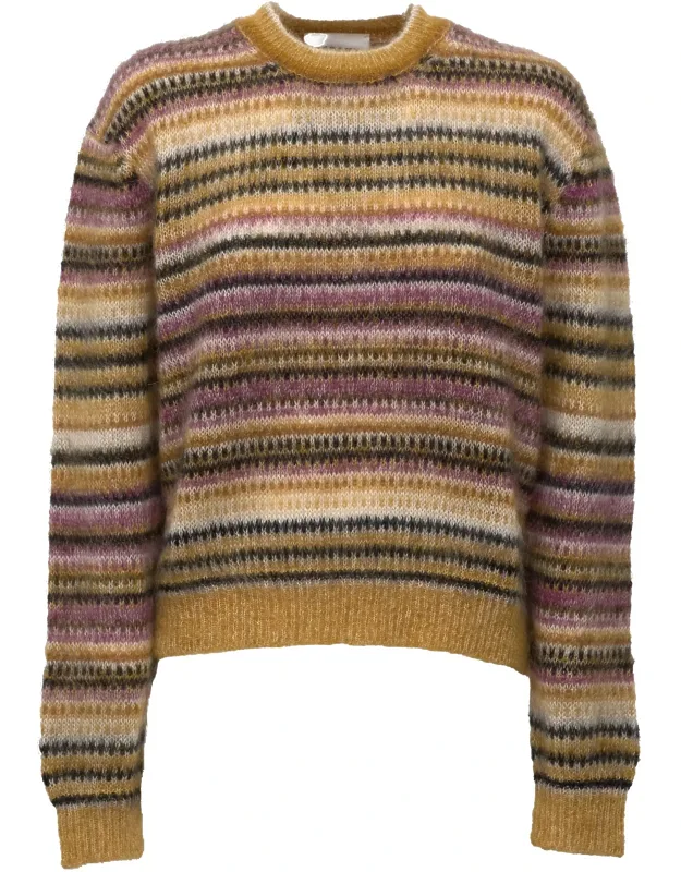 Striped Brushed Pullover