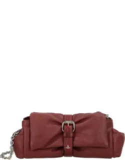 Treasure Bow Chain Strap Leather Clutch