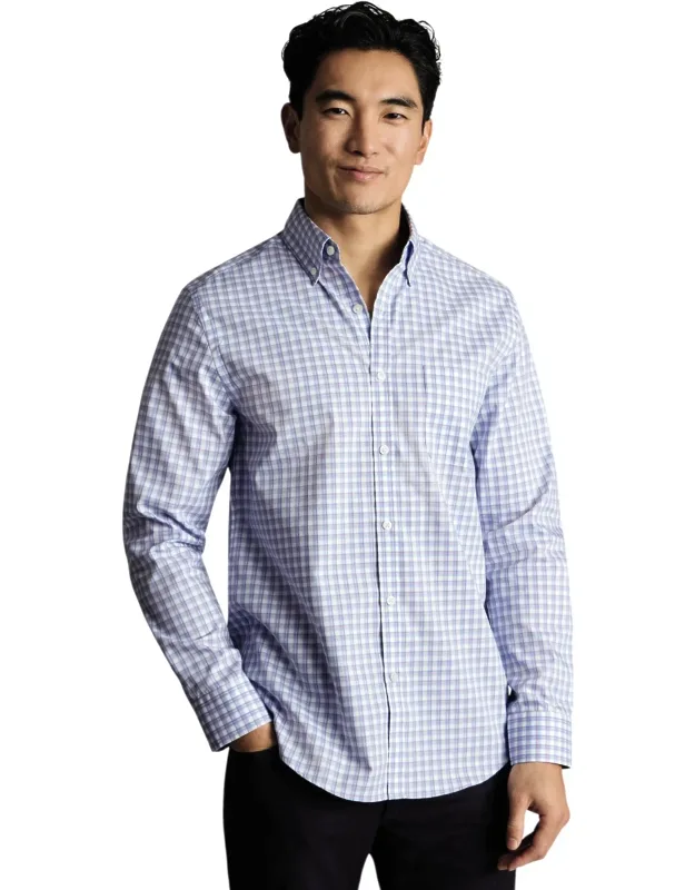 Non-iron Stretch Poplin Check Shirt
