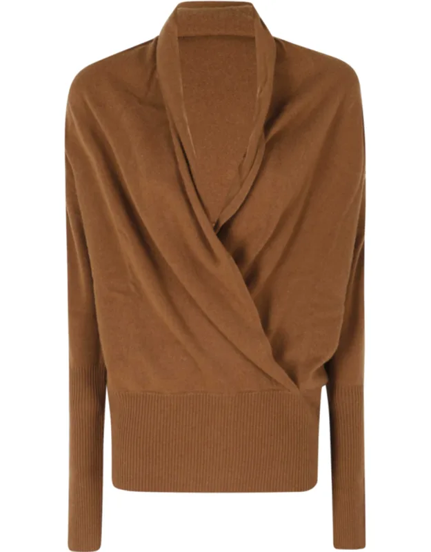 Wrap V-neck Wool-cashmere Sweater