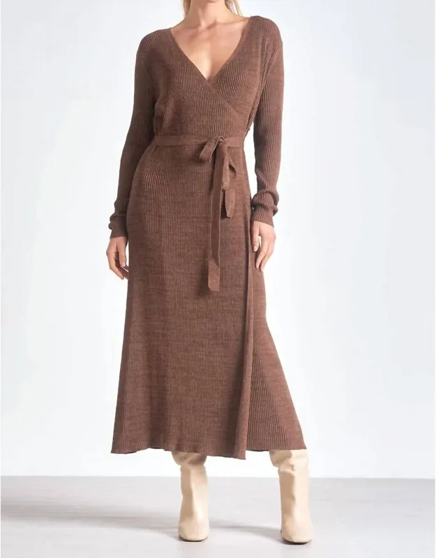 Sweater Wrap Dress