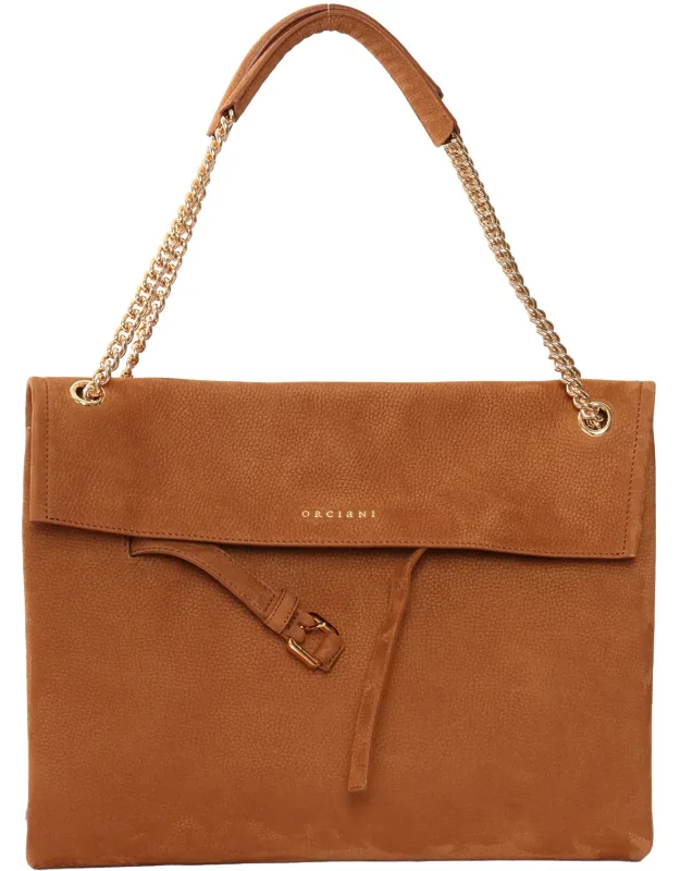 Midi Sveva Venus Nubuck Leather Shoulder Bag