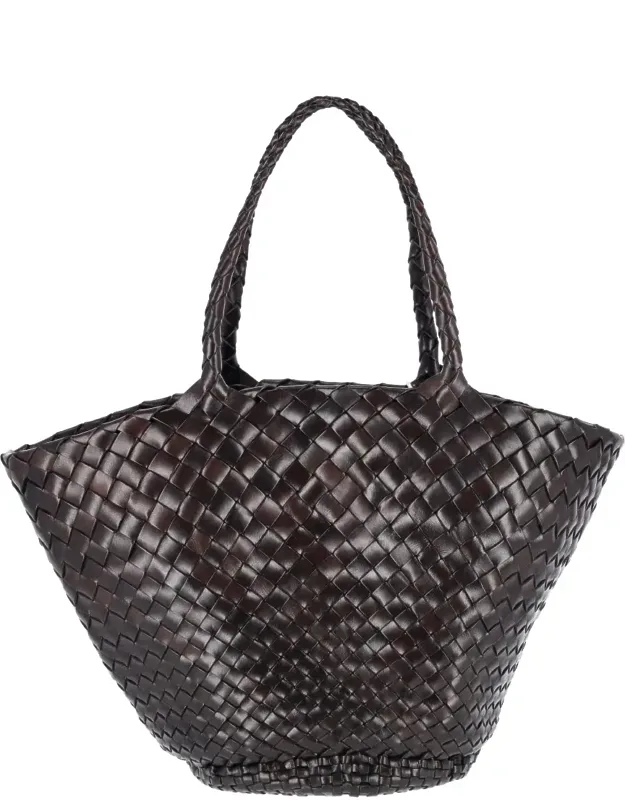 Woven Leather Tote Bag