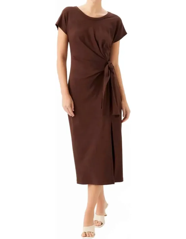 Side-knot Midi Dress