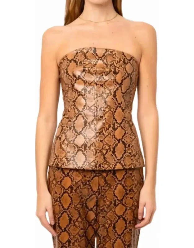 Snakeskin Bandeau Top