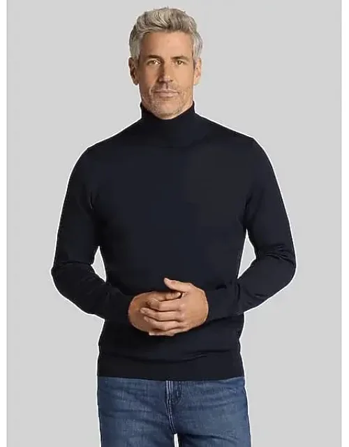 Merino Wool Blend Turtleneck Sweater