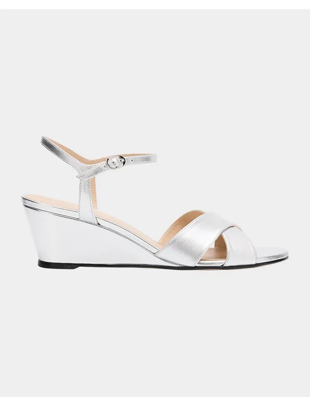 Crisscross Wedge Sandals