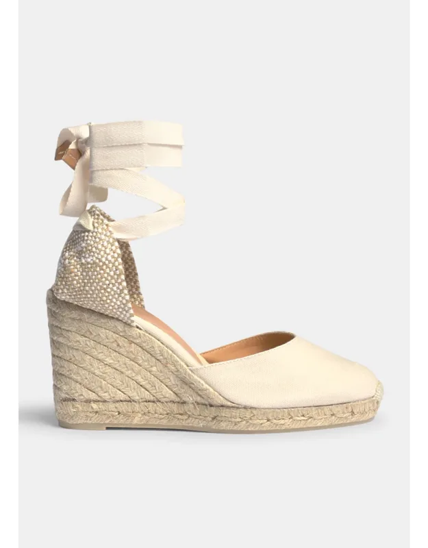 Carina Canvas Ankle-wrap Wedge Espadrilles
