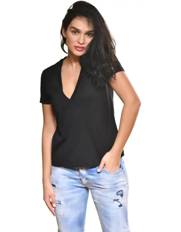 Short Sleeve V-neck Tee