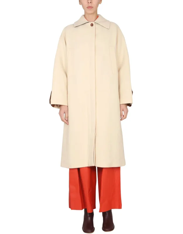 Traditional Coat With Resin Button And Clip Closure