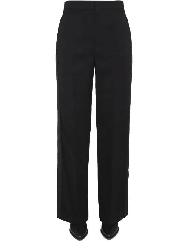 Pants Front Zipper Closure Two Side Pockets Regular Fit 100% Wool