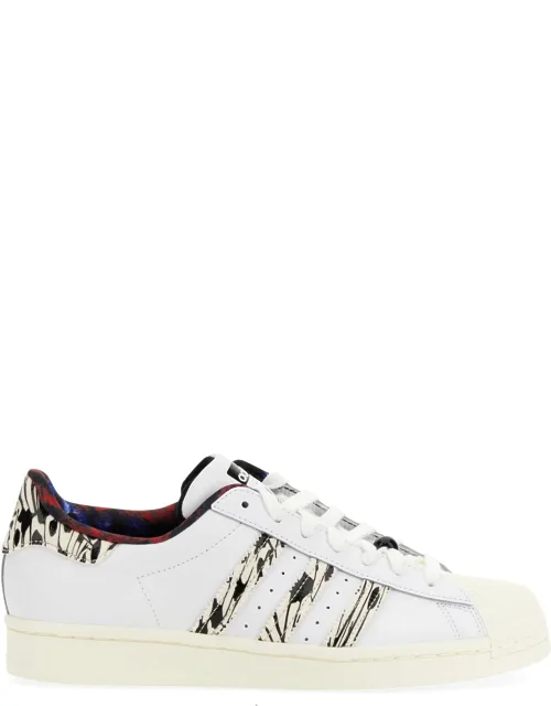 Adidas Originals Superstar Sneaker With Rubber Sole And Leather Upper