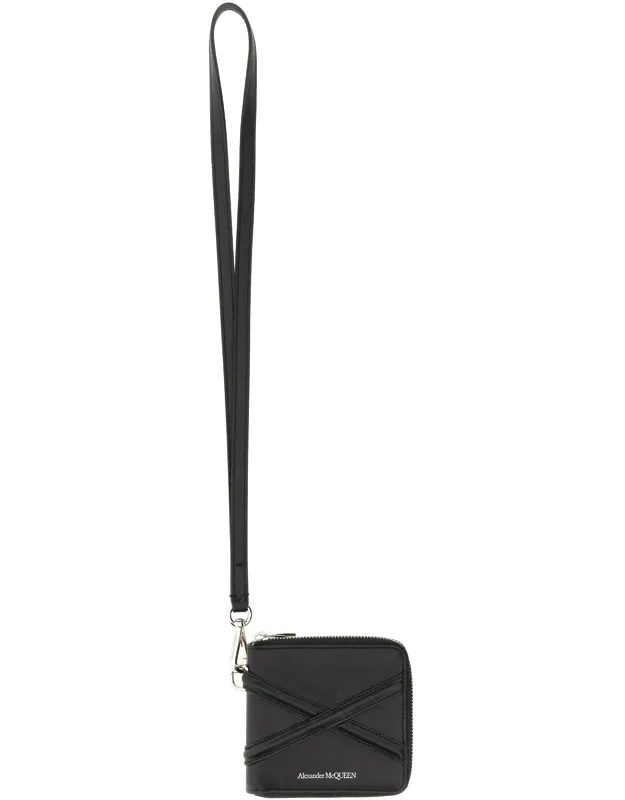 Harness Wallet With Zipper Closure And Embossed Logo
