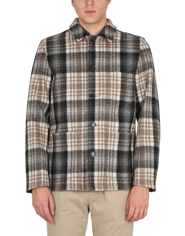Tadao Winter Jacket Classic Collar Button Placket Closure