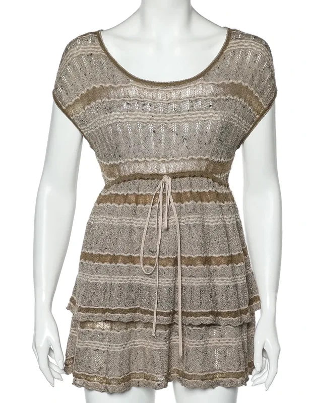 Wool & Mohair Tiered Mini Dress